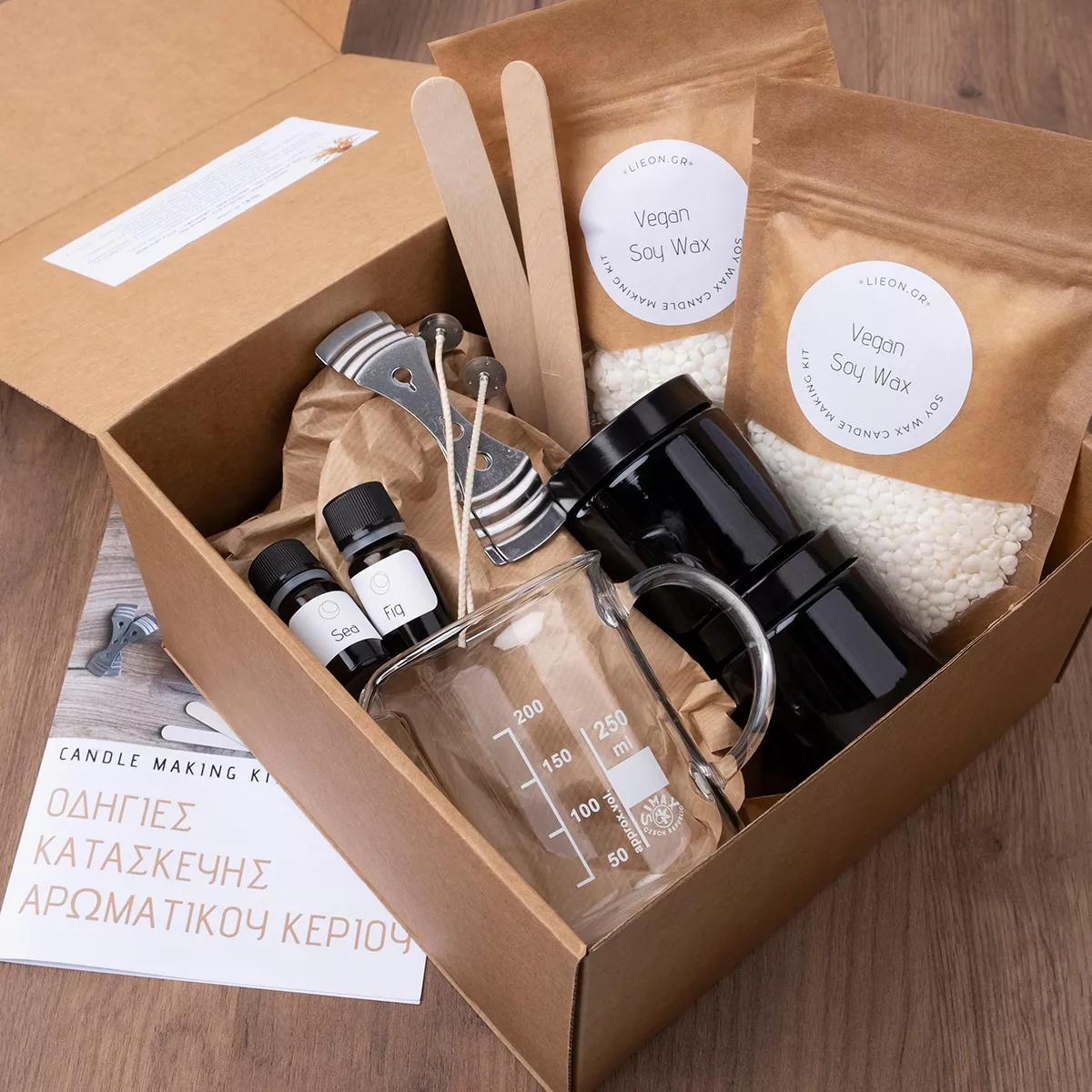 Soy Candle Making Kit Φτιάξτε το δικό σας Αρωματικό Κερί Σόγιας, DIY Kit λήιον