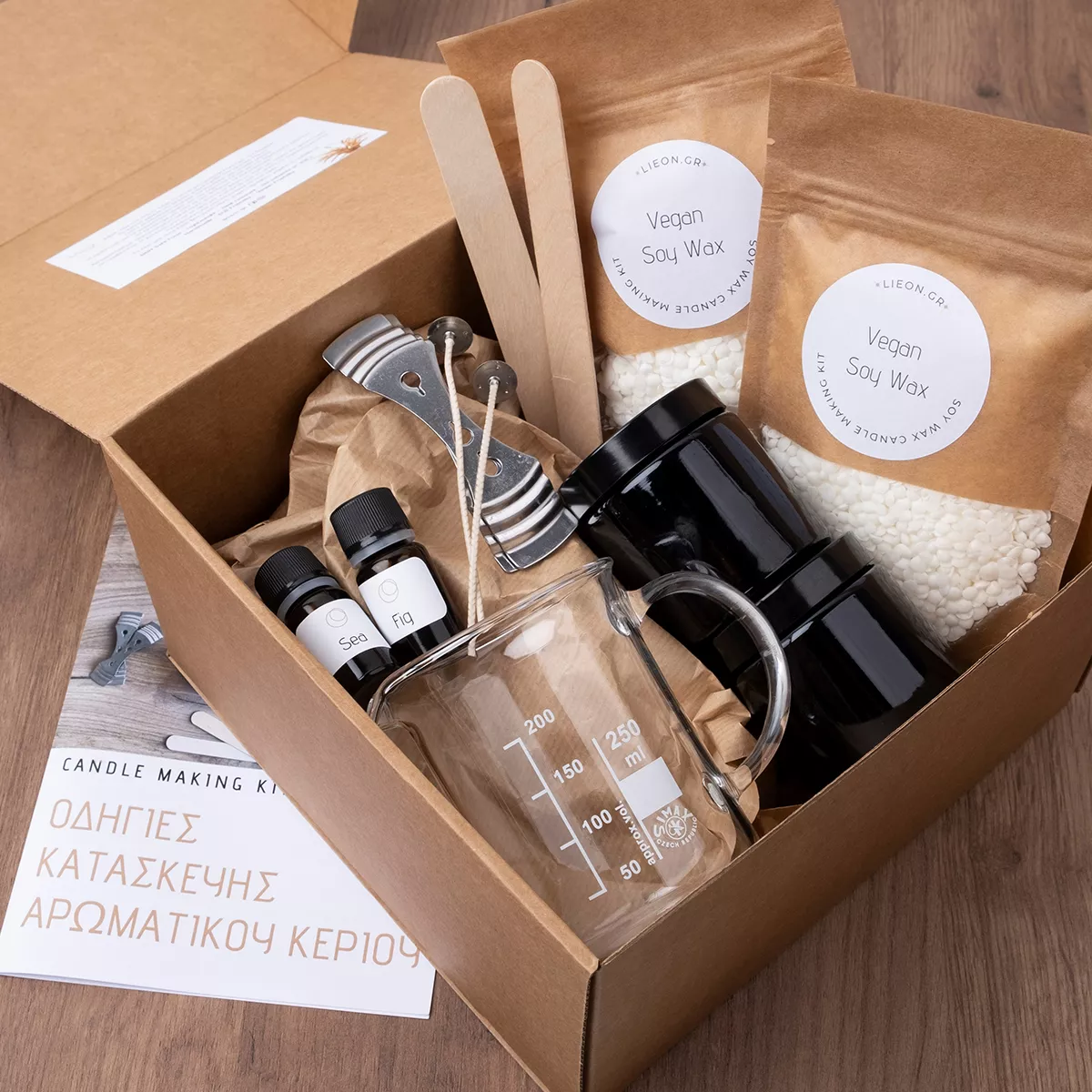 DIY Kit Make your own Soy Candle, DIY Kit Lieon