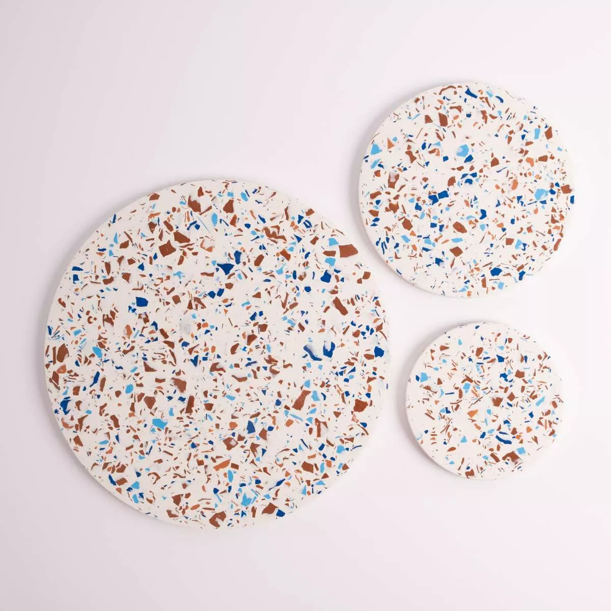 Terrazzo Round Tray Flat Terrazzo Round Tray Flat, Handmade Home Decorations by Lieon