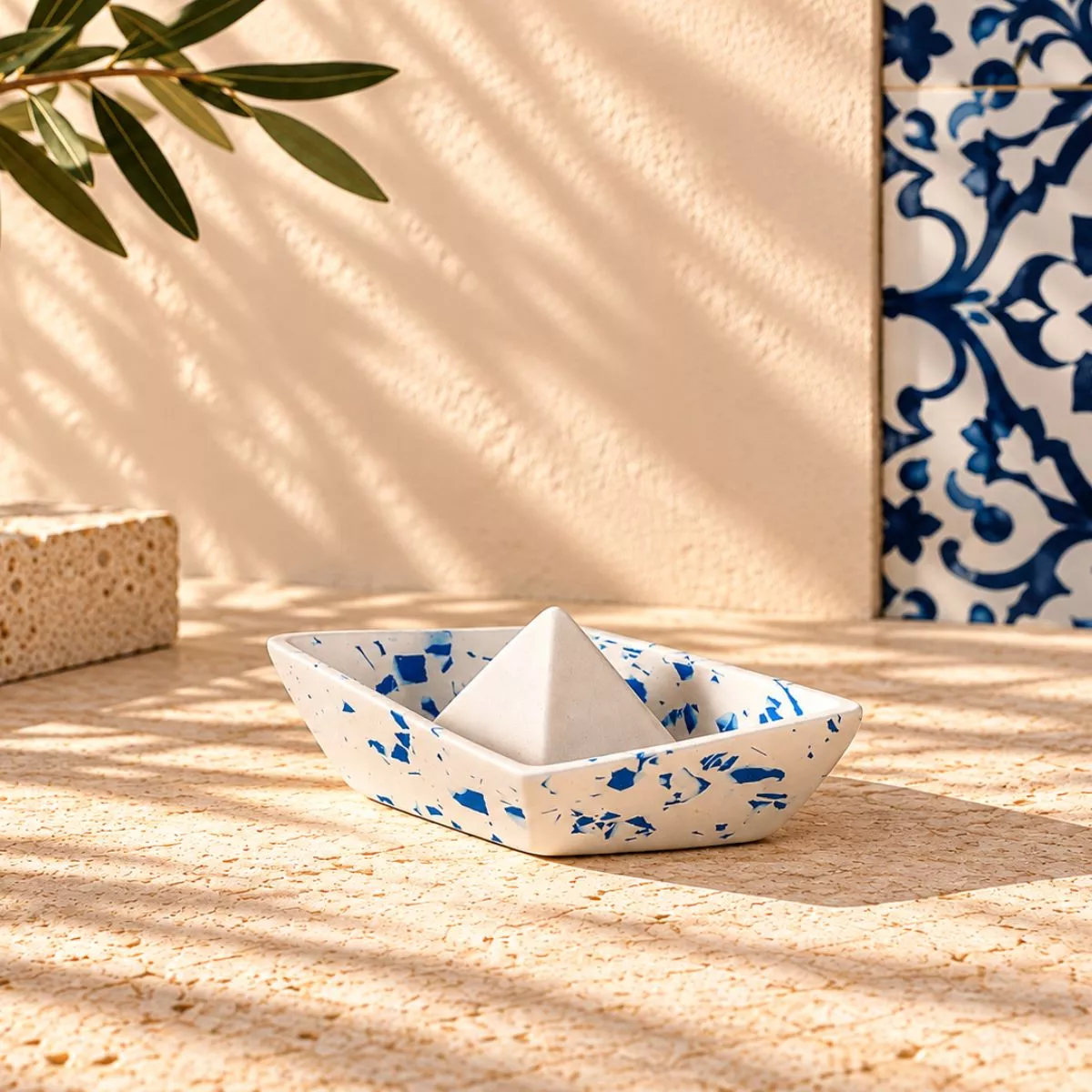 Terrazzo Origami Boat Terrazzo Origami Boat Χειροποίητη Κατασκευή λήιον